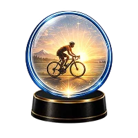 Early-morning cycling achievement badge